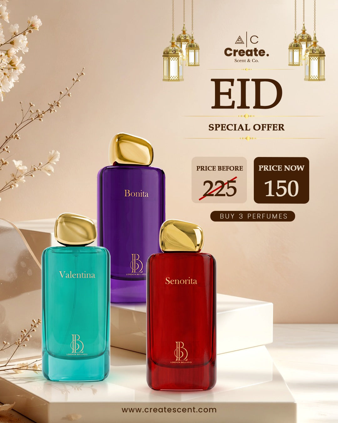 Luxury Women's Perfume Trio – Valentina, Bonita & Senorita